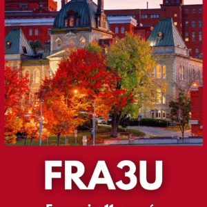 Français, 11e année, cours préuniversitaire (FRA3U)