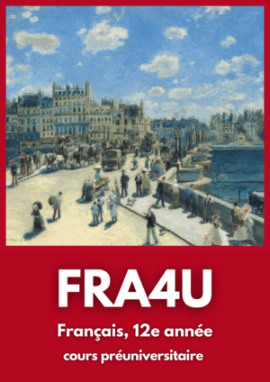 Français, 12e année, cours préuniversitaire (FRA4U)
